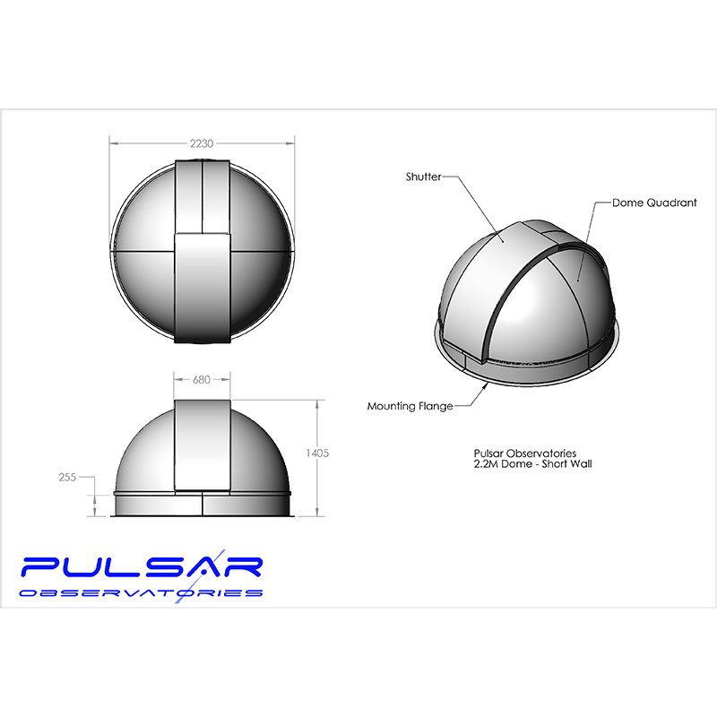 Pulsar Observatorium kuppel 2,2 meter