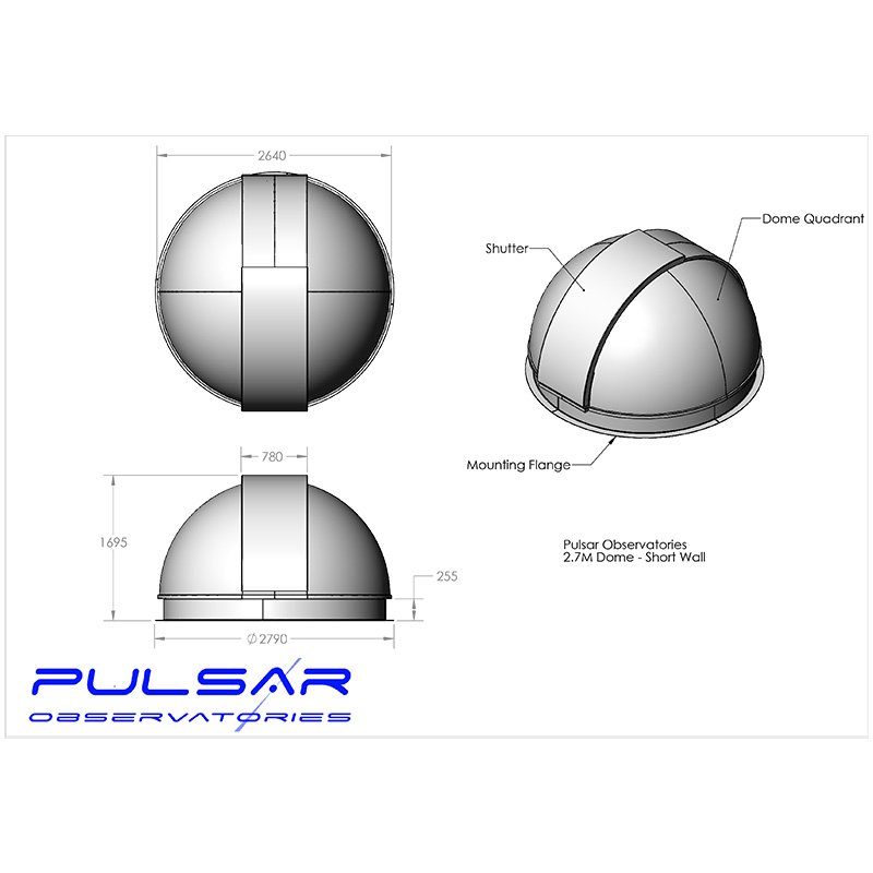 Pulsar Observatorium kuppel 2,7 meter
