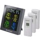 Bresser ClimaTemp Hygro Quadro Vejrstation m/3 sensor (grå)