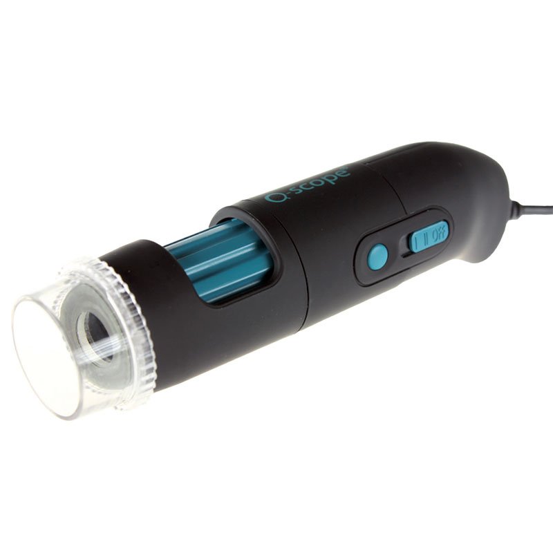 Q-scope håndholdt mikroskop m/LED (10-50x, 200x)