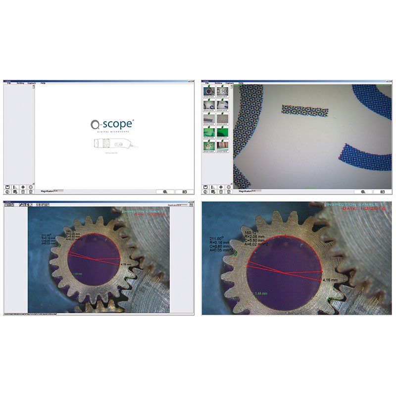 Q-Scope 2.0MP hndholdt mikroskop m/LED & IR (10-50x, 200x)