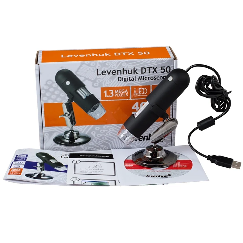 Levenhuk DTX 50 håndholdt digitalt mikroskop m/LED (20x-400x)