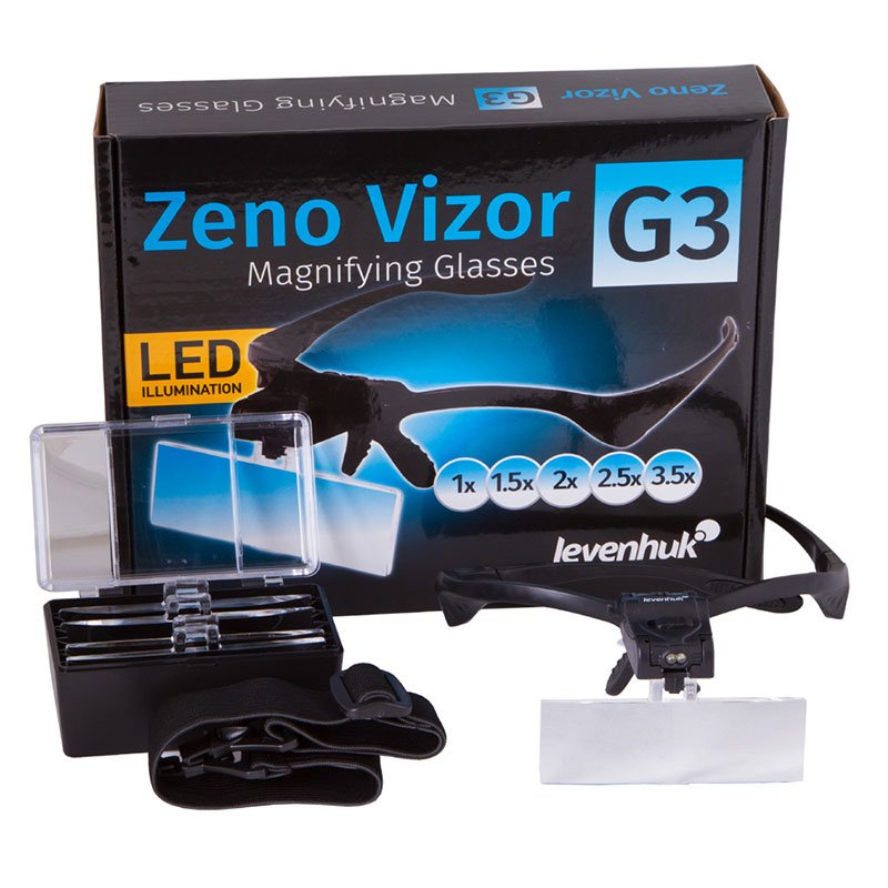 Levenhuk Zeno Vizor G3 brillelup sæt m/LED