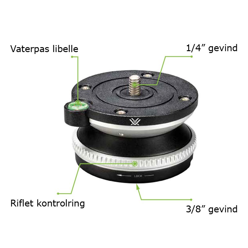 Vortex Pro nivelleringshoved (10 kg.)