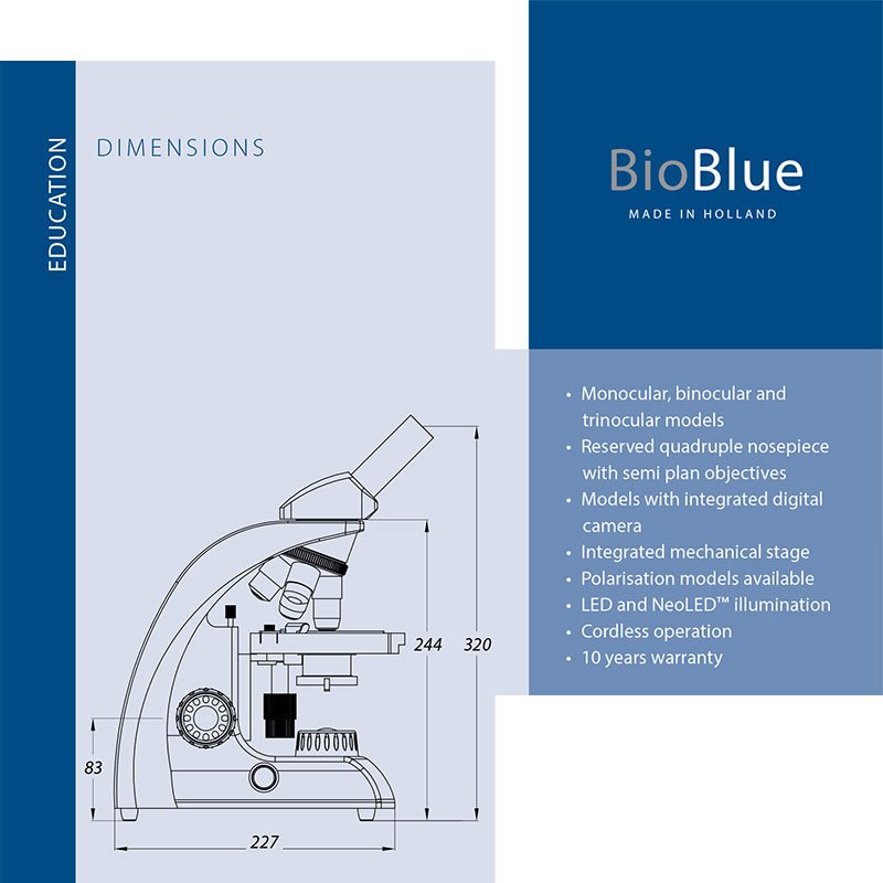 Euromex BioBlue Monokular LED mikroskop